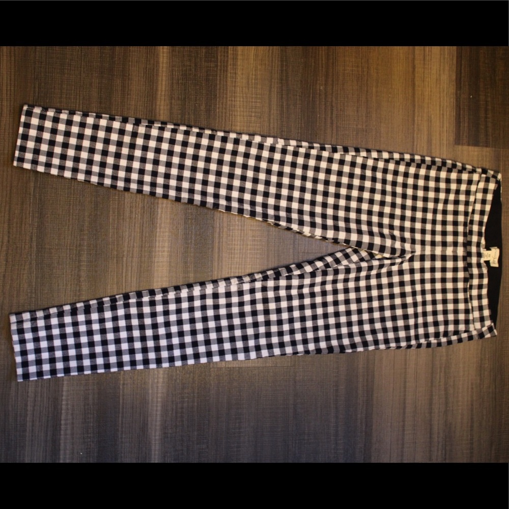Plaid stretchy pants